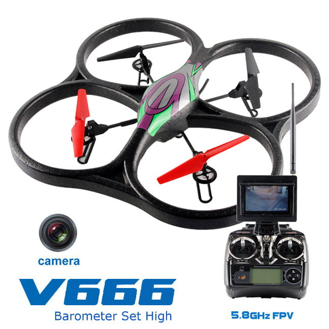 WLtoys Drone 5.8G FPV Drones with 1080p Camera V666 RC Quadcotper FPV monitor