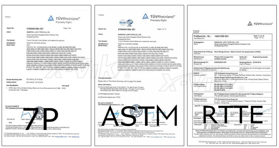 X-VIKI JJRC Product Certificate